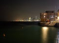 View of the night Tel Aviv with lights Royalty Free Stock Photo