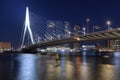 Erasmus Bridge And Skyline Of kop Van Zuid District In Rotterdam, Netherlands Royalty Free Stock Photo