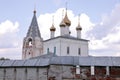 View at Nikolsky Men`s Monastery, Gorohovets, Russia with a defensive wall in front of it