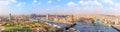 View on the Nile in Cairo, panorama from above, Egypt Royalty Free Stock Photo