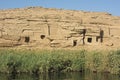 Gebel el Silsila mountain in Egypt on Nile