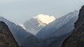Nilgiri mountain peak from Tatopani village  Nepal Royalty Free Stock Photo