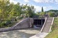 The nine locks of Fonseranes - Beziers in the department of Herault - Occitania - France