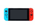 View of Nintendo Switch Game Console front view blank screen isolated on white. Ideal for having fun with friends and family