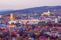 Nitra city, Slovakia, evening scene, retro filter Royalty Free Stock Photo