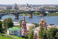 View of Nizhny Novgorod cityscape.