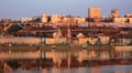 View of Nizhny Novgorod from the Okskaya embankment on the Strelka