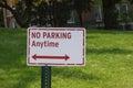 No parking anytime