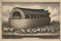 A view of the Noah\'s Ark from the bible Royalty Free Stock Photo