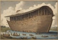 A view of the Noah\'s Ark from the bible Royalty Free Stock Photo