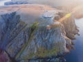 View of Nordkapp, the North Cape, Norway, the northernmost point of mainland Norway and Europe Royalty Free Stock Photo