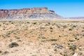 View of North Caineville Mesa from state route 24 in Utah, USA Royalty Free Stock Photo