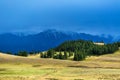 Kurai steppe and the North-Chuya mountain range. mountain Altai Royalty Free Stock Photo