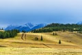 Kurai steppe and the North-Chuya mountain range. mountain Altai Royalty Free Stock Photo