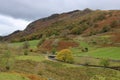 Watendlath Beck and valley with Autumn colors Royalty Free Stock Photo