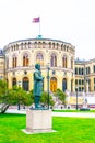 View of the norwegian parliament stortinget...IMAGE