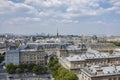 View from Notre-Dame Cathedral to Parvis Notre-Dame Ã¢â¬â Place Jean-Paul-II and the city of Paris, France Royalty Free Stock Photo