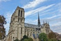 View of the Notre Dame de Paris cathedral before the April 2019 fire Royalty Free Stock Photo