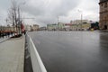 View of Novinsky boulevard, famous street in Moscow city center