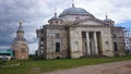 View on Novotorgsky Borisoglebsky Monastery in Torzhok. It is a town in Tver Oblast, Russia, located on the Tvertsa River. Torzhok