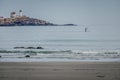 View of Nubble Lighthouse in Cape Neddick in York Maine