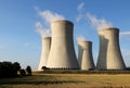 View of nuclear power plant towers