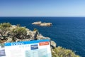 View of The Nuggets, a close group of 4 granite islets near the Freycinet Peninsula Royalty Free Stock Photo