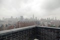 View of NYC skyline from a terrace Royalty Free Stock Photo