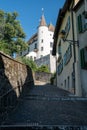 View of the Nyon Castle in Nyon, Switzerland Royalty Free Stock Photo