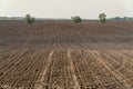 View oÃÂ° a ploughed fields in spring