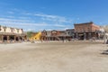 View at the Oasys - Mini Hollywood, a Spanish Western-styled theme park, outside Western cowboys scenario, town with traditional