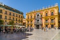 View from the Obispo Square in front of the Cathedral of Malaga.