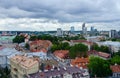 View from observation deck of bell tower on Old Town and City hi Royalty Free Stock Photo