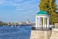 View from the observation deck in Gorky Park on the Moscow river