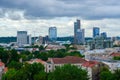 View from observation deck at high-rise buildings of City and re Royalty Free Stock Photo