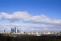 The view from the observation deck on the Sparrow Hills to Moscow Royalty Free Stock Photo
