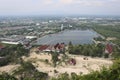 View from the observation deck, the viewpoint on the city of Prachuap Khiri Khan in Thailand Royalty Free Stock Photo