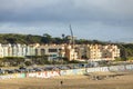 View of the ocean beach promenade in San Francisco, with the Murphy Windmill in the background, Golden Gate Park Royalty Free Stock Photo