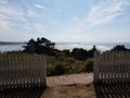 View of ocean at Newport, Oregon from Yaquina Bay lighthouse