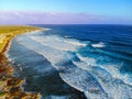 View of the ocean sea waves hitting the shores Royalty Free Stock Photo