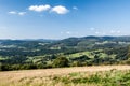 View from Ochodzita hill in Beskid Slaski mountains in Poland