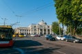 View of the Odesa-Holovna train station building in Ukraine Royalty Free Stock Photo