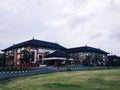 View Of Office Building In The City With A Large Parking Lot Royalty Free Stock Photo