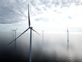 View of an offshore windpark Royalty Free Stock Photo