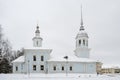 View of Aleksader Nevsky church in winter .Vologda Russia