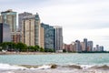 View of Ohio Street beach after sunrise in Chicago , Illinois , United States of America