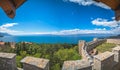 Ohrid Lake as seen from the castle Samuil Royalty Free Stock Photo