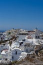 View of Oia with its typical white houses, Santorini island Royalty Free Stock Photo