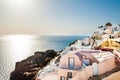 View of Oia town at sunset Royalty Free Stock Photo