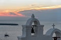 Oia village at the sunset - Aegean sea - Santorini island - Greece